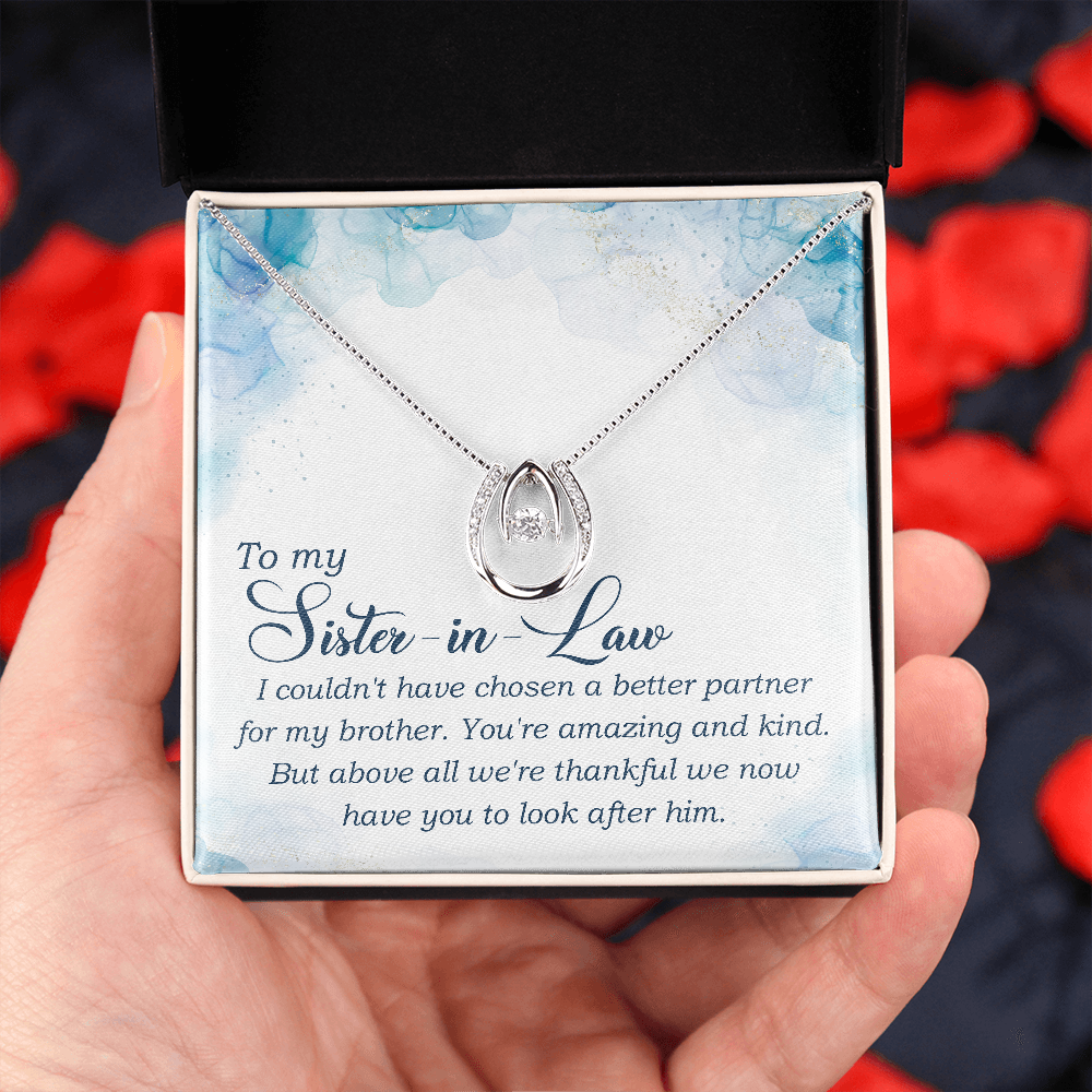 Lucky In Love Pendant Necklace - Sister-In-Law