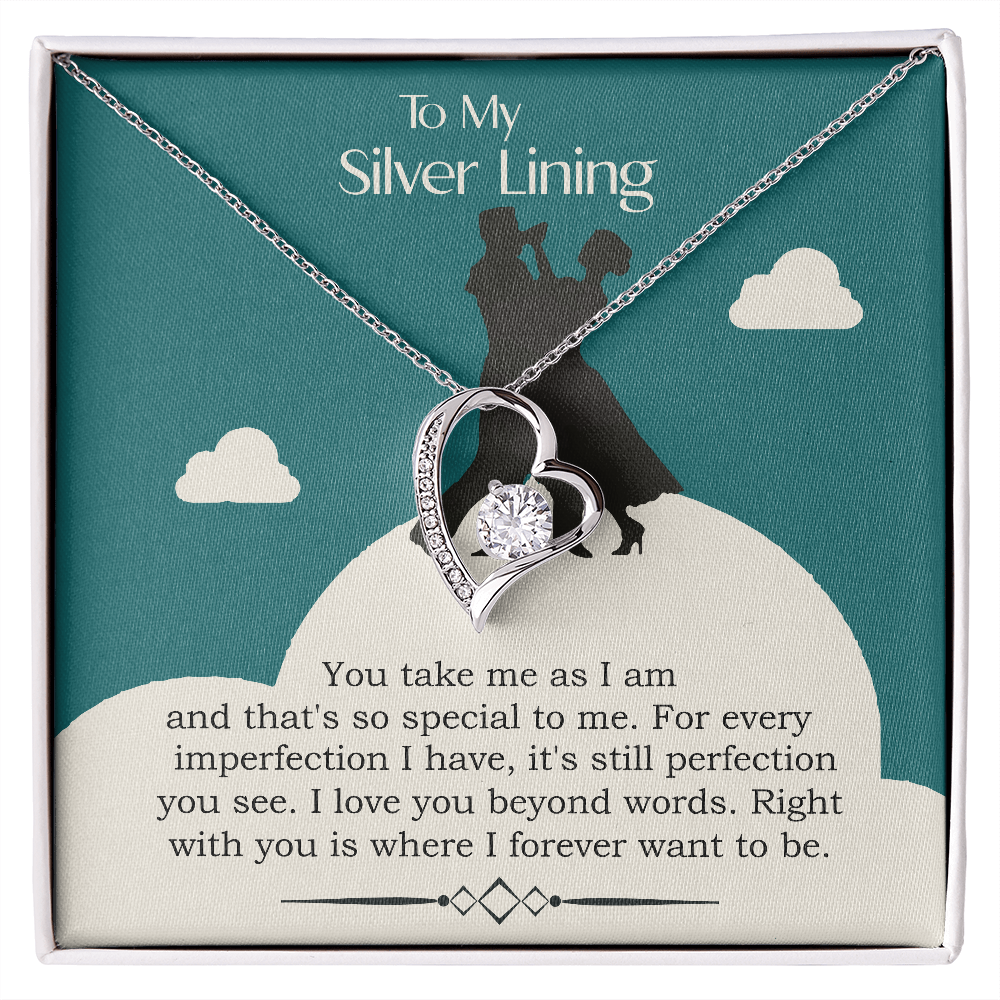 Forever Love Pendant Necklace - Silver Lining