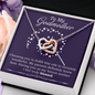 Interlocking Hearts Pendant Necklace - To My Grandmother