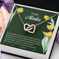 Interlocking Hearts Pendant Necklace - To My Mentor