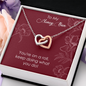 Interlocking Hearts Pendant Necklace - Honey Bun