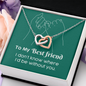 Interlocking Hearts Pendant Necklace - Best Friend