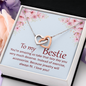 Interlocking Hearts Pendant Necklace - To My Bestie