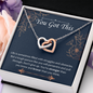Interlocking Hearts Pendant Necklace - You Got This