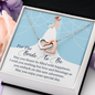Interlocking Hearts Pendant Necklace - For The Bride To Be