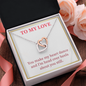 Interlocking Hearts Pendant Necklace - To My Love