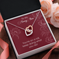 Interlocking Hearts Pendant Necklace - Honey Bun