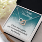 Interlocking Hearts Pendant Necklace - Happy Wedding