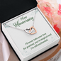 Interlocking Hearts Pendant Necklace - Happy Anniversary