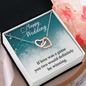 Interlocking Hearts Pendant Necklace - Happy Wedding