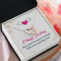 Interlocking Hearts Pendant Necklace - Happy Wedding