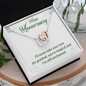 Interlocking Hearts Pendant Necklace - Happy Anniversary