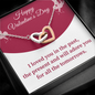 Interlocking Hearts Pendant Necklace - Happy Valentine's Day
