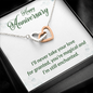 Interlocking Hearts Pendant Necklace - Happy Anniversary