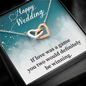 Interlocking Hearts Pendant Necklace - Happy Wedding