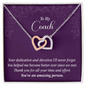 Interlocking Hearts Pendant Necklace - To My Coach
