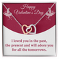 Interlocking Hearts Pendant Necklace - Happy Valentine's Day