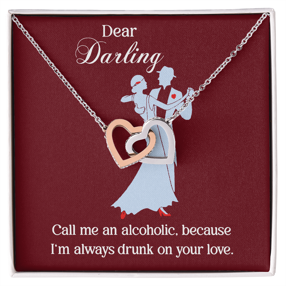 Interlocking Hearts Pendant Necklace - Dear Darling