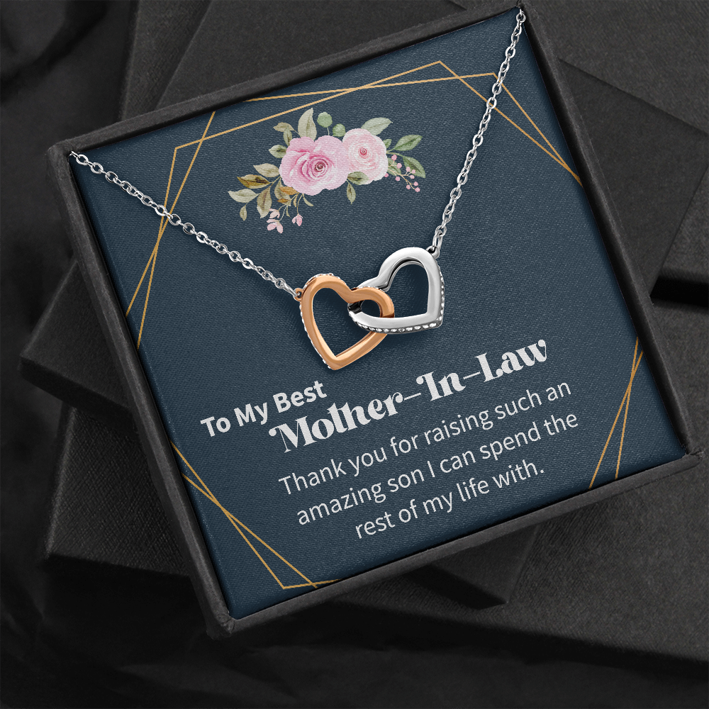 Interlocking Hearts Pendant Necklace - Mother-In-Law