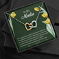 Interlocking Hearts Pendant Necklace - To My Mentor