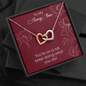 Interlocking Hearts Pendant Necklace - Honey Bun