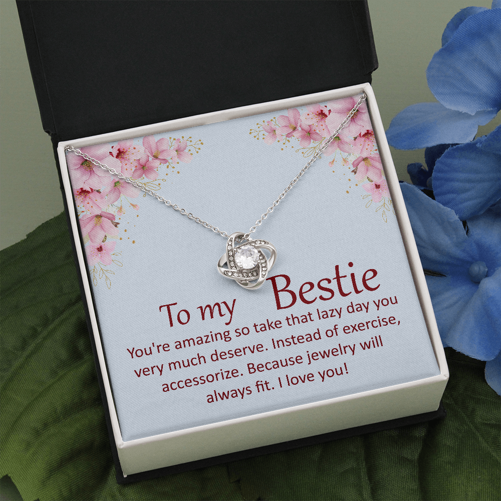 Love Knot Pendant Necklace - To My Bestie