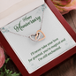 Interlocking Hearts Pendant Necklace - Happy Anniversary