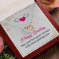 Interlocking Hearts Pendant Necklace - Happy Wedding