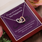 Interlocking Hearts Necklace Pendant - Engagement Congratulations
