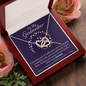 Interlocking Hearts Pendant Necklace - To My Grandmother