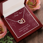 Interlocking Hearts Pendant Necklace - Honey Bun