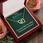 Interlocking Hearts Pendant Necklace - Best Teacher
