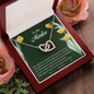 Interlocking Hearts Pendant Necklace - To My Mentor