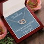 Interlocking Hearts Pendant Necklace - To My Sweetheart