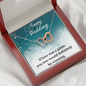 Interlocking Hearts Pendant Necklace - Happy Wedding