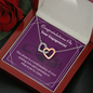 Interlocking Hearts Necklace Pendant - Engagement Congratulations