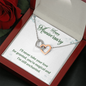 Interlocking Hearts Pendant Necklace - Happy Anniversary