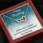 Interlocking Hearts Pendant Necklace - Happy Wedding