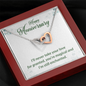 Interlocking Hearts Pendant Necklace - Happy Anniversary