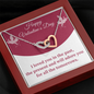 Interlocking Hearts Pendant Necklace - Happy Valentine's Day