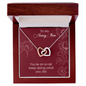 Interlocking Hearts Pendant Necklace - Honey Bun