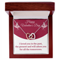 Interlocking Hearts Pendant Necklace - Happy Valentine's Day