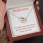 Interlocking Hearts Pendant Necklace - To My Love