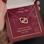 Interlocking Hearts Pendant Necklace - Honey Bun
