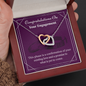 Interlocking Hearts Necklace Pendant - Engagement Congratulations