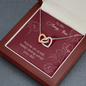 Interlocking Hearts Pendant Necklace - Honey Bun