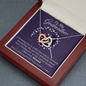 Interlocking Hearts Pendant Necklace - To My Grandmother