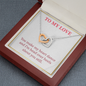 Interlocking Hearts Pendant Necklace - To My Love