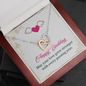 Interlocking Hearts Pendant Necklace - Happy Wedding