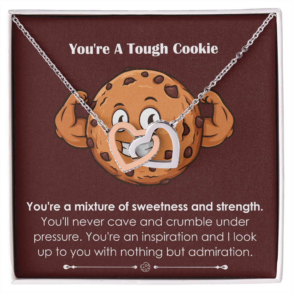 Interlocking Hearts Pendant Necklace - Tough Cookie